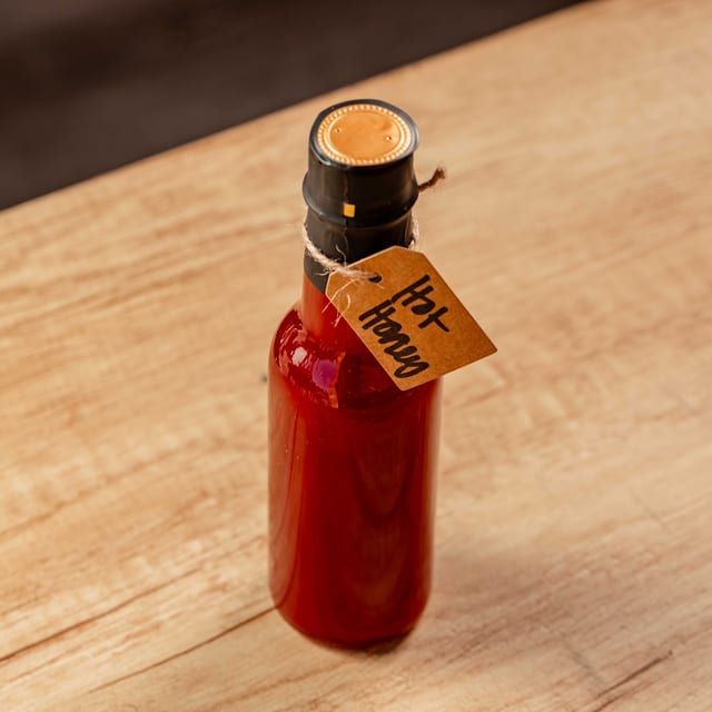 Honey Hot Sauce Bottle.